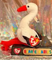 TY BEANIE BABIES - RETIRED STILTS 1998 WHITE STORK
