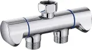G1/2 Copper Tee Toilet Angle Valve One in and Two Out Washer Balcony Water Dvider Water Valve