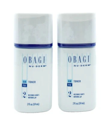 Obagi Nu-Derm AM/PM Toner 2 fl oz/ 59ml. Facial Toner Travel Size [ 2-Pack ]
