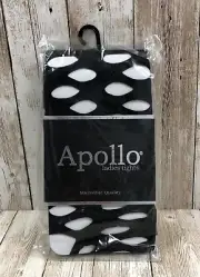New Ladies Apollo Holey Punk Goth Style Black Tights Microfiber Quality Size S/M