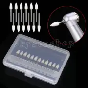 12 Pcs Dental White Polishing Stones Flame Cone Shape FG Burs Arkansas Stone