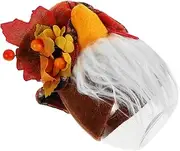 [FUTUREORYY] Thanksgiving Gnome Candy Jar Handmade Autumn Decor for Fall Celebrations Unique Faceless Gnome Ornament for Tabletop Decoration for Indoor Use