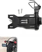 Motorcycle License Plate Bracket LED Light Side Mount License Plate for Indian Scout Bobber Twenty Scout Rogue 2018-2024 Foldable License Plate Holder Accessories