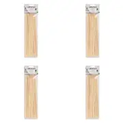 4 x 80pc Wiltshire Durable Bamboo Barbeque Kebab Wooden Skewers Sticks 30cm