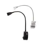 1W LED Reading Light Black Silver Gooseneck Wall Lamp For Bed Headboard Desk