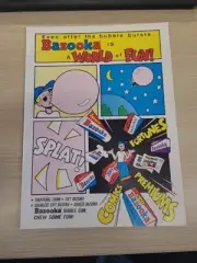 Bazooka Joe vintage print ad "World of Fun" 1991 comic strip various products