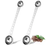 2 Pieces Dual-Measure Coffee Scoop Set with Tick Mark 1 Tablespoon 5 ml 15 ml...