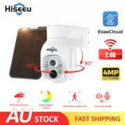 Hiseeu 4MP Wireless Solar Battery Powered Wifi IP Home Security Camera Eseecloud