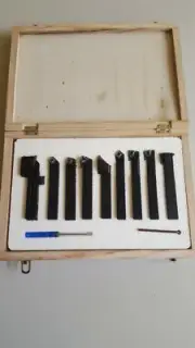 9Pcs Indexable Metal Lathe Tool Set With Carbide Tips 12mm (1/2")