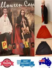 Two sided Halloween Cape 120cm Bloodsucker Vampire Devil Cloak Cape,AU stock
