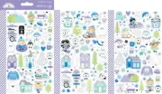 Doodlebug Mini Icons Stickers 3/Sheets-Snow Much Fun DB8358