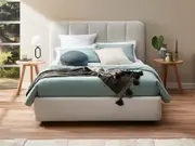 Chloe Curved Headboard with Standard Base - Double / Ivory