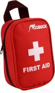 First Aid Kit for Hiking Camping Travel with Waterproof Laminate Bags Red
