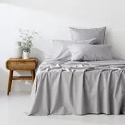 In2linen Organic Cotton 300T/C Fitted Sheet - Grey