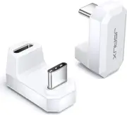 JSAUX 180° USB-C to USB-C Adapter 2 Pack, 180 Degree Angle USB-C Male to USB-C F