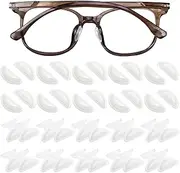20 Pairs Eyeglass Nose Pads, Clear Silicone Anti-Slip Adhesive Nose Cushions for Glasses, Comfortable Fit for Sunglasses & Optical Frames (Includes 2 Styles)