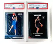 Luka Doncic & Victor Wembanyama Panini Prizm Rookie Card RC Lot PSA GEM MT 10