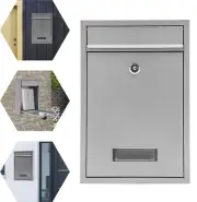 Wall-Mount Mailbox Metal Mailbox with Lock Locking Drop Box 8.46*3.35*12.6 in