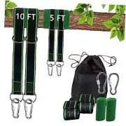 Extra Long Tree Swing Straps, 5FT/10FT Tree Swing Hanging Straps Kit Holds