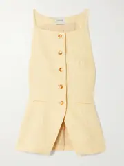[Posse] Posse - Nancy Linen Vest - Yellow - small small Yellow