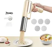 Pasta Machine, Pasta Maker, Electric Pasta Machine with 9 Accessories, Portable Noodle Maker, Electric Pasta Machine with Battery Level Display for Prepared Spaghetti/Fettuccine