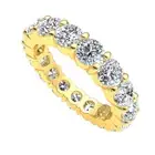 10k Gold Lab-Created Diamond Classic Shared Prong Eternity Band Ring 4.50ct