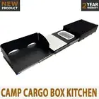 Aluminium 4WD Camp Kitchen Slide Out With Fridge Sink Prep Bench+ BBQ Area