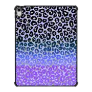 iPad Air 13-inch (M2/M3) iPad Impact Case CHEEKY CHEETAH BLACK PURPLE IPAD, LEOPARD PRINT COLORFUL ANIMAL PATTERN OMBRE By Ebi Emporium