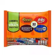 Hershey Assorted Chocolate Snack Size Minis Candy Variety Bag 15.57 oz 30 Pieces