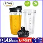 Replacement Blender 24 Oz Cup with Lid For Ninja Auto 900W / 1000W / 1500W Blade