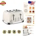 4-Slice Retro Toaster with Adjustable Browning & Versatile Toasting Functions