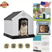 Ventilated Dog House with Elevated Base - Water-Resistant Shelter for Small Dogs