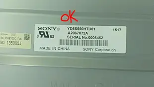 1-894-595-11【原廠專用主機板良品 】SONY索尼55吋 4K KD-55X9300C