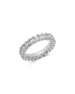 Bloomingdale's Fine Collection Diamond Emerald Cut Eternity Band in 14K White Gold, 4.0 tcw