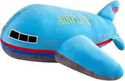 zhidiloveyou 15.7" Airplane Plush Blue Stuffed Plane Toy Aircraft Hug Pillow Gifts for Kids