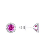 Diana M. Fine Jewelry 14K 1.97 ct. tw. Diamond & Pink Corundum Studs