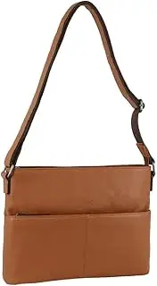 [Milleni] Ladies Nappa Leather Crossbody Bag in Cognac