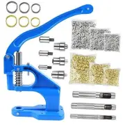 Hand Press Grommet Machine Kit with 3 Die Handle Cover, 2400 PCS Grommets & 3