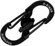 Aluminum S-biner Carabiner Keychain Clip Key Ring Snap Spring Hook Camping and Hiking, Key Ring Holder in Black and Silver