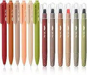 Mr. Pen- Bible Highlighters and Pens, 12 Pack, Gel Highlighter No Bleed Through, Earthy Colors, Aesthetic and Cute Pens