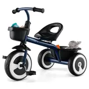 Babyjoy 3-Wheel Toddler Bike Kids Trike w/Adjustable Seat & Storage Baskets Heavy-Duty Tricycle Blue