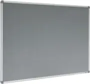 Corporate Felt Pinboard, 1200 X 900 Mm, Grey, with Aluminium Frame - Large Bulle