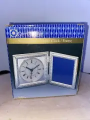 Vintage Gift Gallery Silver-Plated Double Clock / Frame Brand New In Box.