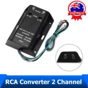 Two Channel Speaker RCA Line Level Converter Adapter Car Audio High Low Rear New