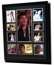 PATRICK SWAYZE SIGNED LIMITED EDITION FRAMED MEMORABILIA
