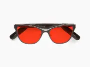 Lucyd Smart Sunglasses | Electra Model | Bluetooth Audio Glasses | Open Ear | Noise Canceling Wireless Mics| Narrow Size Chromatic Red