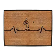 Cricket Pulse - Funny Novelty Doormat Man Cave Floor mat