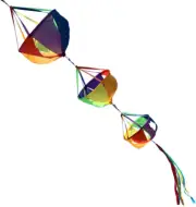 9KM DWLIFE 62" Fashion Windsocks Wind Twister Spinners Rainbow Kite Socks