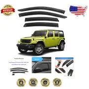 Jeep Window Vent Deflectors - 4-Piece & Self-Adhesive - Fits 2018-2024 Models