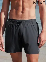 Black Active Lined Swim Shorts (AT2300) | $35